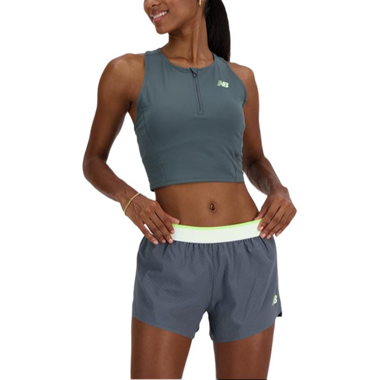 Yangi balansli qattiq fitnes nafas oladigan oddiy atletik ko'ylagi ayollar kulrang