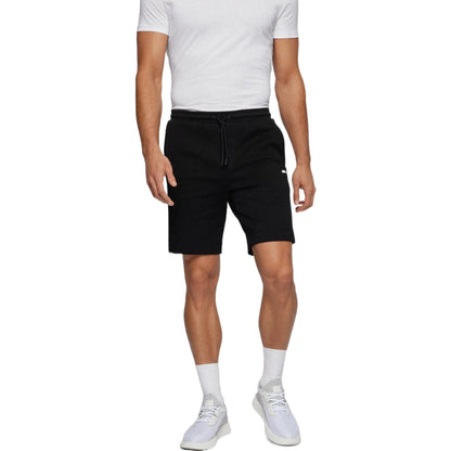 Hugo Boss erkaklar uchun qora kundalik logotipli bosma shortilar