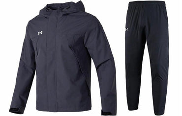 Under armour сплошной цвет логотип логотип капюшон куртка пальто тканые брюки повседневная толстовка мужская