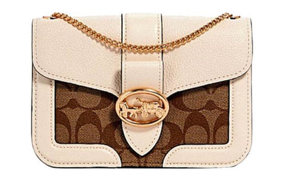 Сумка женская Coach Georgie 19 Carriage Buckle Colour Block - Boxette Shop