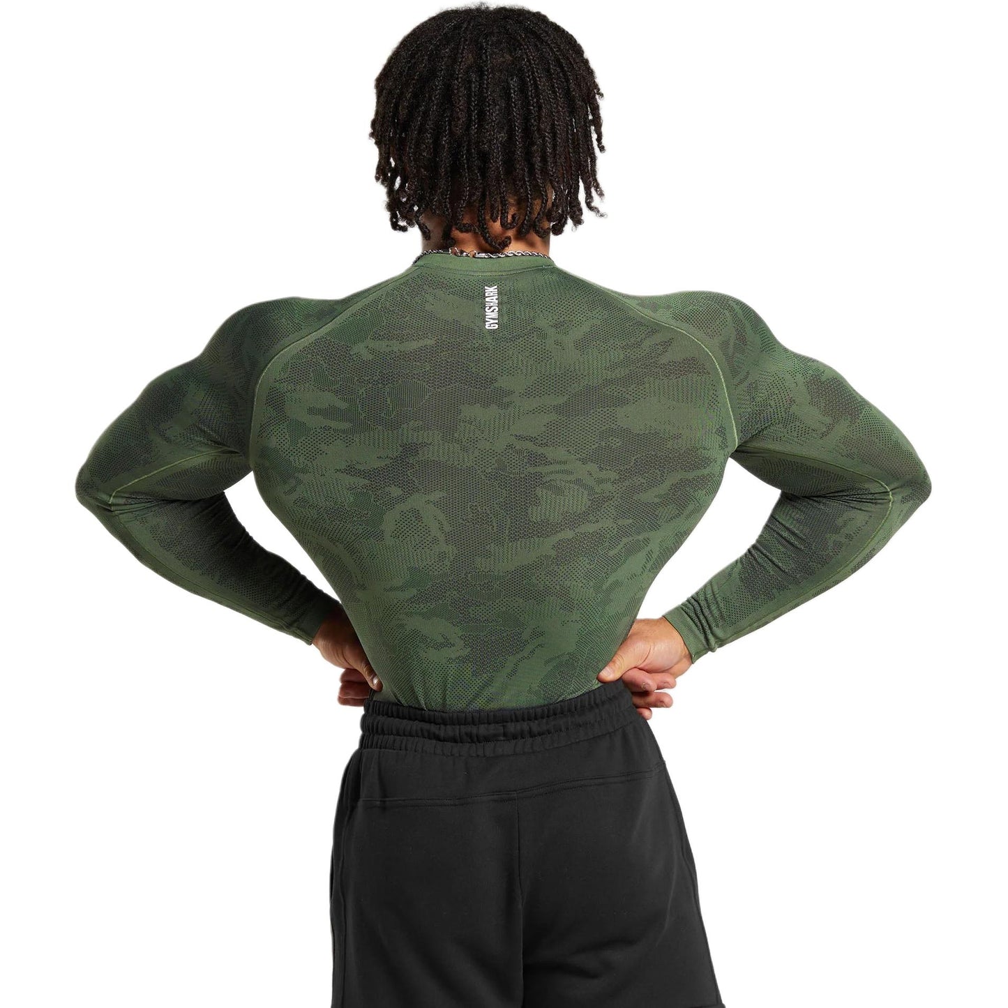 Лонгслив спортивный мужской Gymshark GEO Seamless