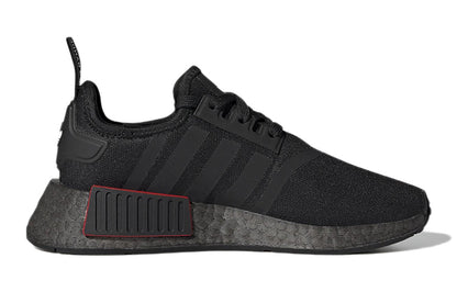 Adidas originals nmd_r1 refined j удобные износостойкие дышащие спортивные повседневные кроссовки черные подростковые