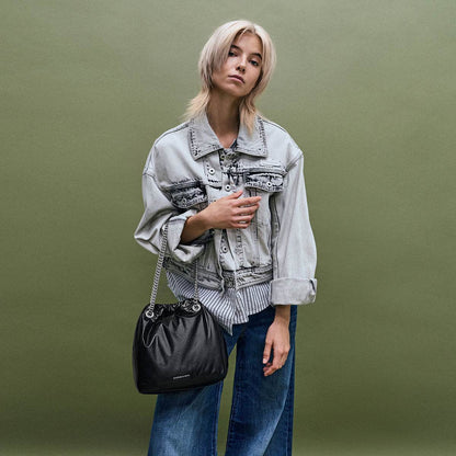 Сумка женская Charles&Keith Ck Drawstring Chain Mother Pu Bucket - Boxette Shop