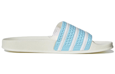 Adidas originals adilette slides casual athletic slippers white blue