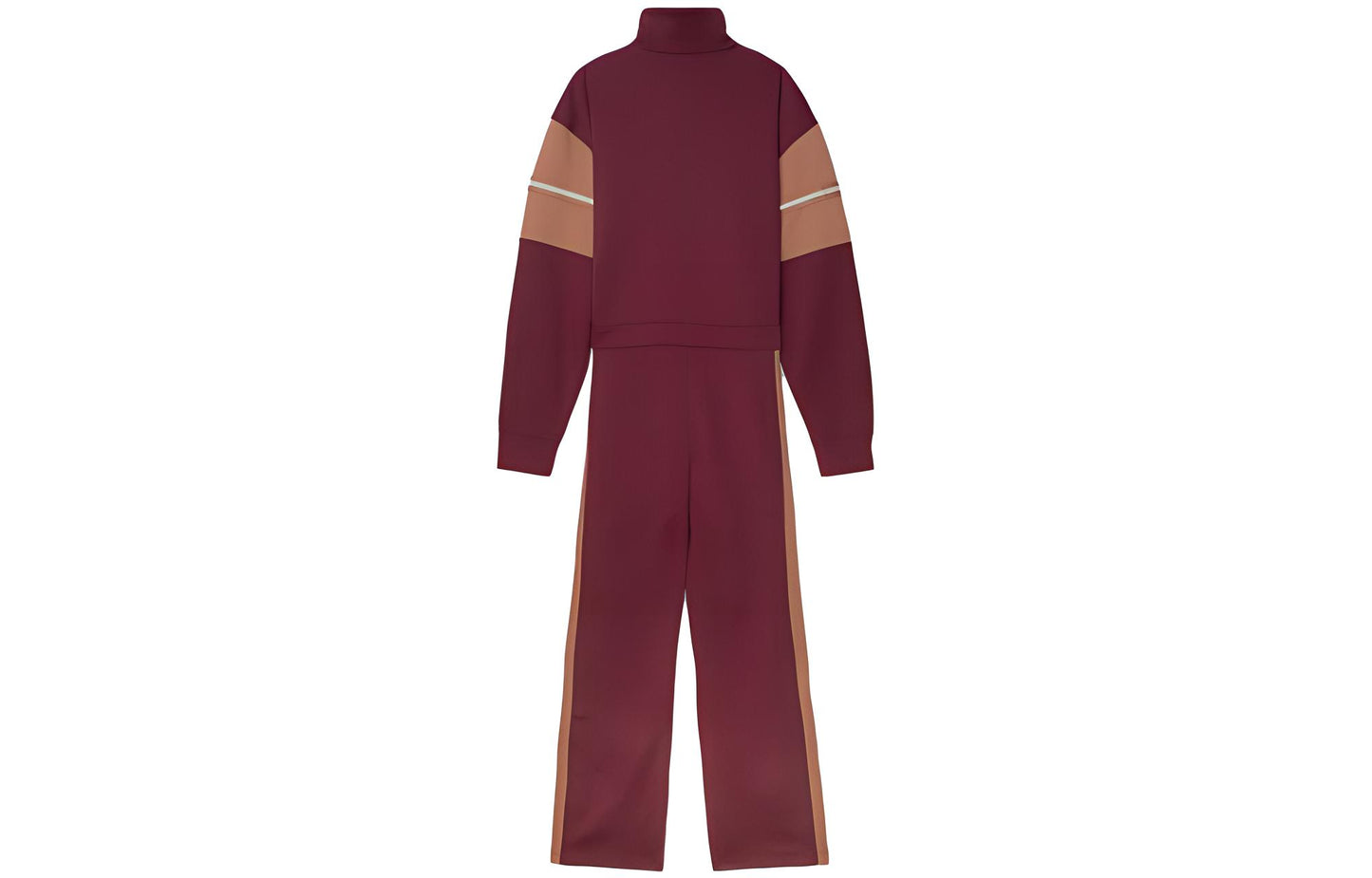 Jordan ss23 nozik tekis tasodifiy baland bo'yinli ayollar qizil kostyumi