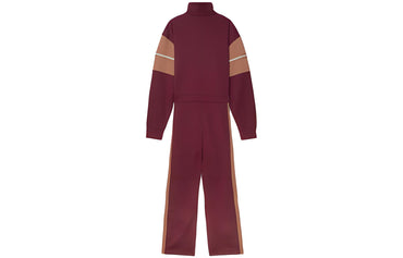 Jordan ss23 nozik tekis tasodifiy baland bo'yinli ayollar qizil kostyumi