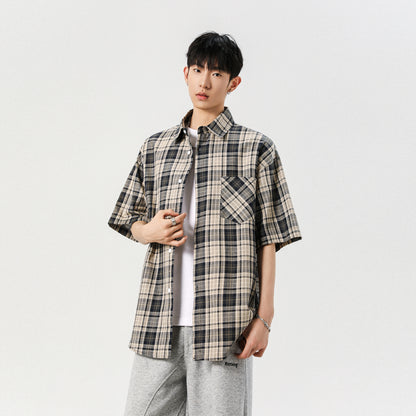 Igoi amerikalik retro yuzlik, bir xil paragrafli, erkin yupqa kesmali, yelkali, kalta yengli erkaklar va ayollar ko'ylagi