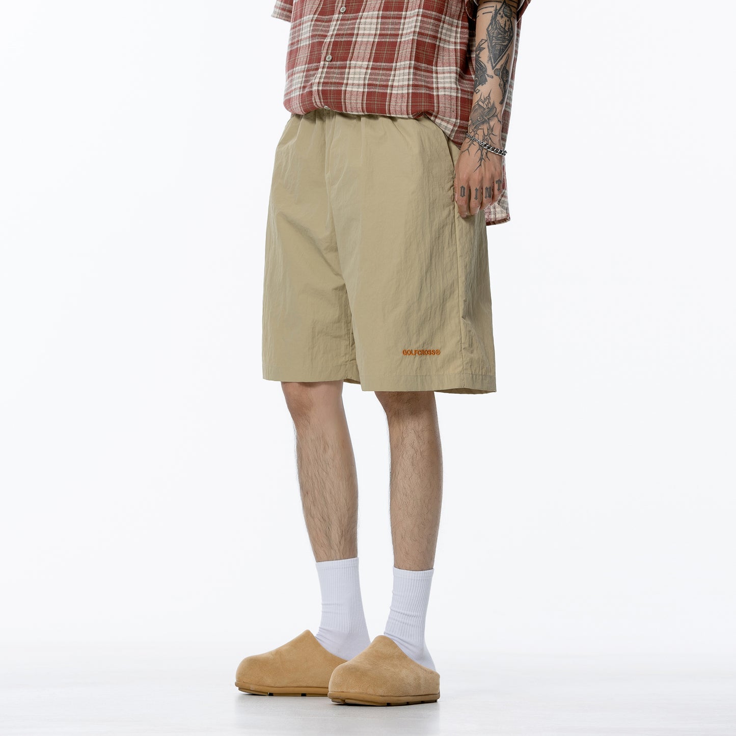 Golfkross rangli to'qnashuv harflari logotipi kashtado'zlik erkin beshta sport ish shimlari bir xil paragrafli erkaklar va ayollar