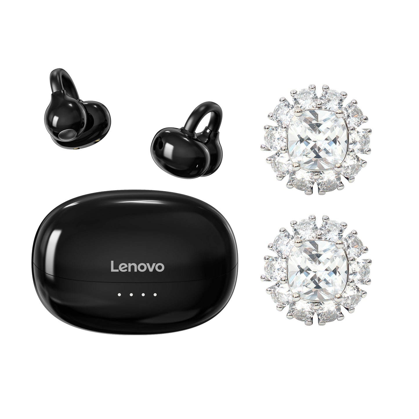 Lenovo lenovo k06 ослепительные разноцветные серьги-бабочки тип зажима для уха шумоподавление при звонках обновленный bluetooth 5.4 спортивные игры игровой кинотеатр imax уровень качества звука студенческая вечеринка высокая стоимость apple huawei xiaomi