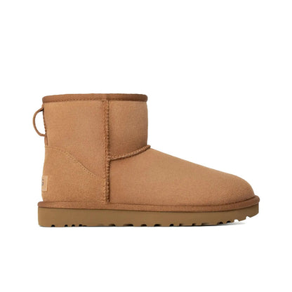 Ugg classic mini из овчины теплые и износостойкие удобные и повседневные короткие сапоги-снегоступы женские каштановые