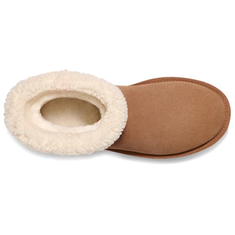 Ugg classic mini atherson из коровьей анатомической кожи модные и удобные короткие женские сапоги коричневого цвета