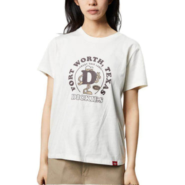 Футболка женская Dickies Letter Print Cartoon Pattern Round Neck - Boxette Shop