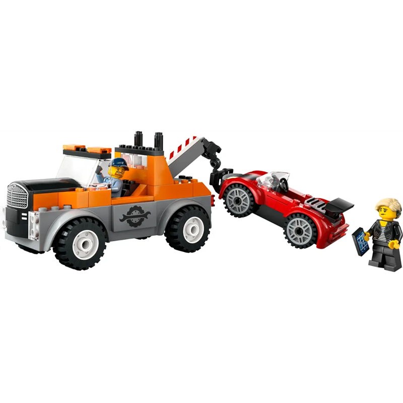 Конструктор LEGO "Прицеп спасателей на дороге со спортивным автомобилем" (60435)