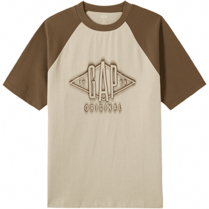 Gap urban casual collection хлопковая футболка с плечевым швом и круглым вырезом с коротким рукавом мужские и женские футболки - Boxette Shop
