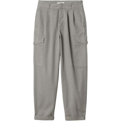 Carhartt ro'molchali plili logotip kvadrat naqshli fermuarli bo'sh ish shimlari tumanli kulrang