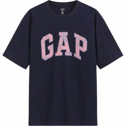 Gap офсетная печать большой логотип хлопок свободные футболки с коротким рукавом мужчины и женщины с тем же пунктом - Boxette Shop