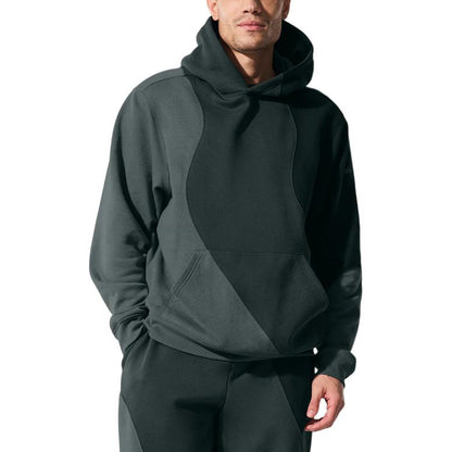 Erkaklar va ayollar uchun Alo yoga accolade rangli kaputli tasodifiy uzun yengli kozok