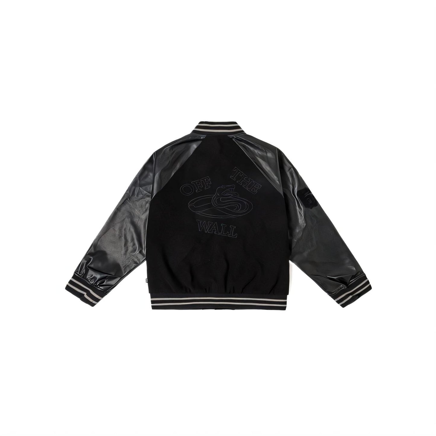 Vans Nafas oluvchi teriga qulay, uzun yengli ilon yili bosma erkaklar ko'ylagi qora