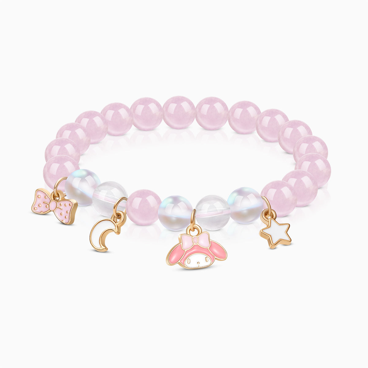 Браслет женский Hello Kitty Bow Rose Quartz