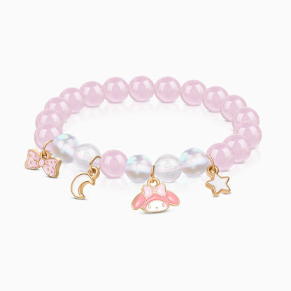 Браслет женский Hello Kitty Bow Rose Quartz