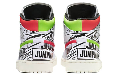 Кроссовки подростковые Air Jordan 1 Mid Cowhide Graffiti - Boxette Shop