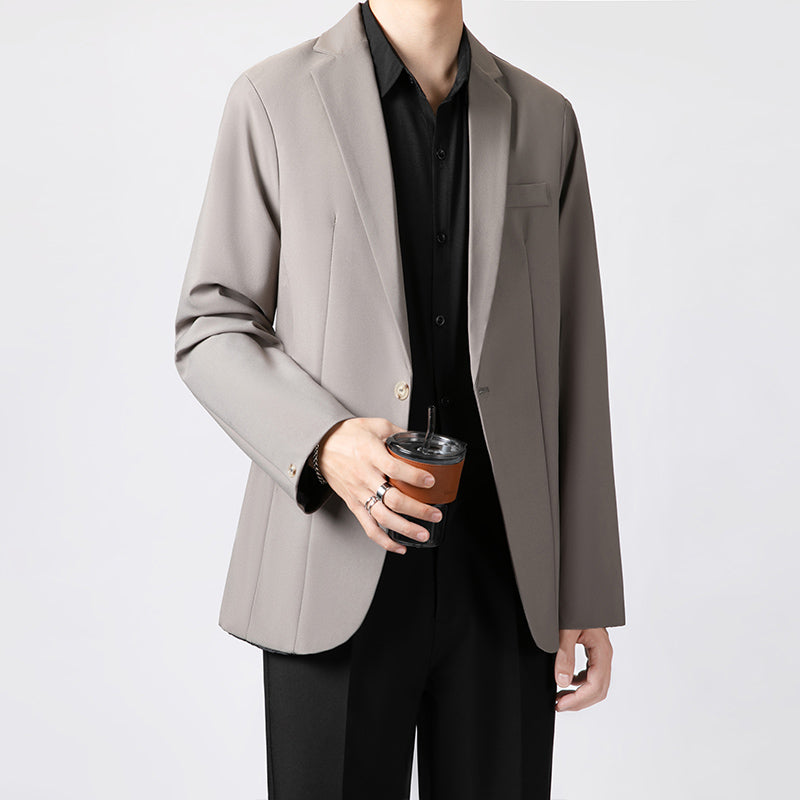 Anti-ofis trendining koreyscha versiyasi erkaklarning kichkina toplari chiroyli bo'sh Gonkong uslubidagi ko'ylagi erkaklar ko'p qirrali kundalik kostyumi engil hashamatli kostyum erkaklar modellari