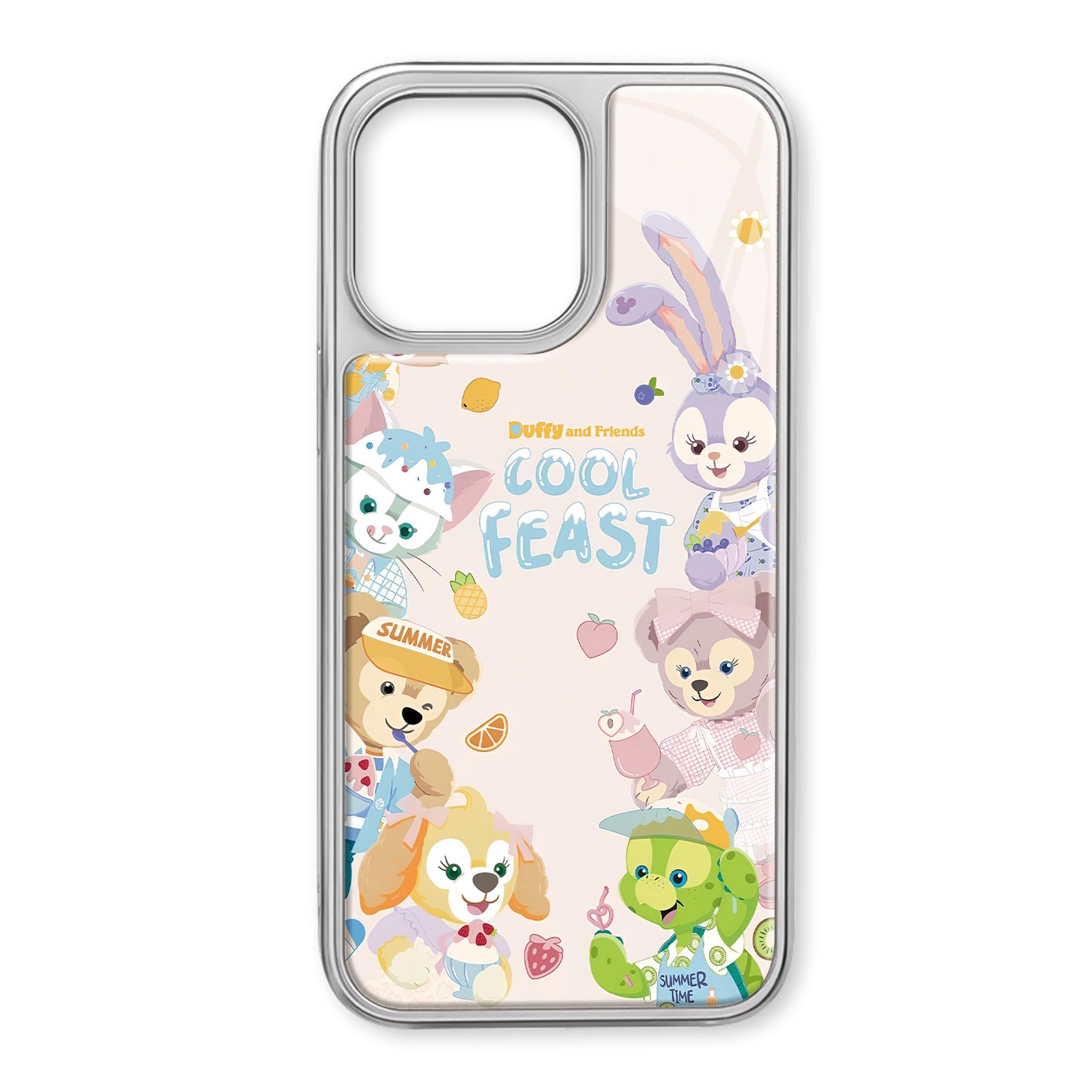 Disney abs + kompyuter materiallari oqimi duffy oilasi uchun ajoyib bayram seriyasi olma / olma 16promax/15/14pro/max/iphone13/12/11 uchun mos bo'lgan ilg'or uglerod tolali teksturali telefon qutisi