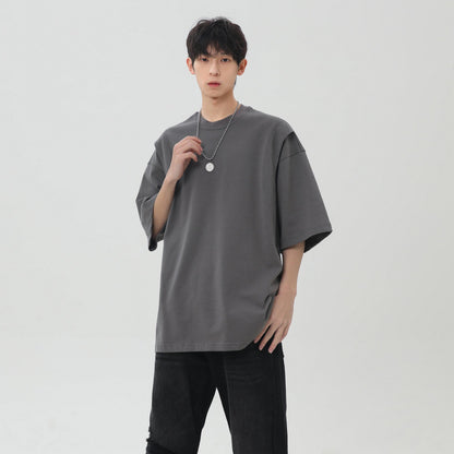 Paddy Julia bir xil rangdagi asosiy dekonstruksiya qilingan birlashma dizayn hissi yelkali bo'sh ko'p qirrali oddiy shamol qutisi versiyasi pastki qismdagi kalta yengli futbolka erkaklar va ayollar bir xil modellar