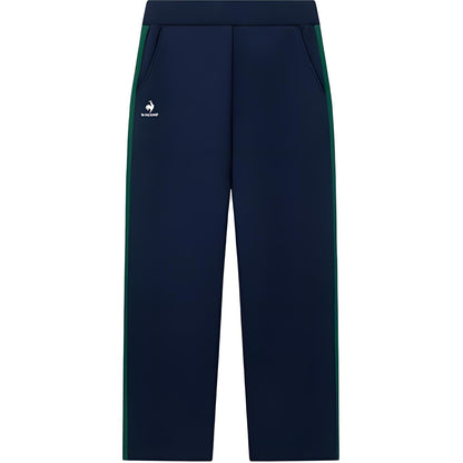 To'q ko'k rangli ayollar uchun Le coq sportif yumshoq teriga mos trikotaj shim.