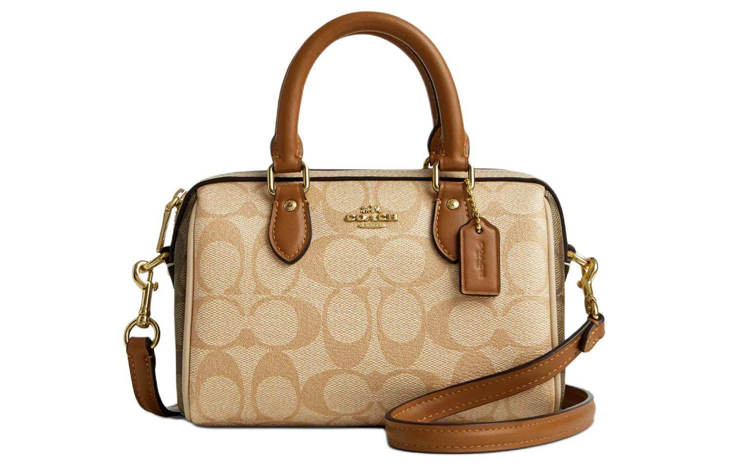 Сумка женская Coach Rowan 18 Logo Zip Closure Coated - Boxette Shop
