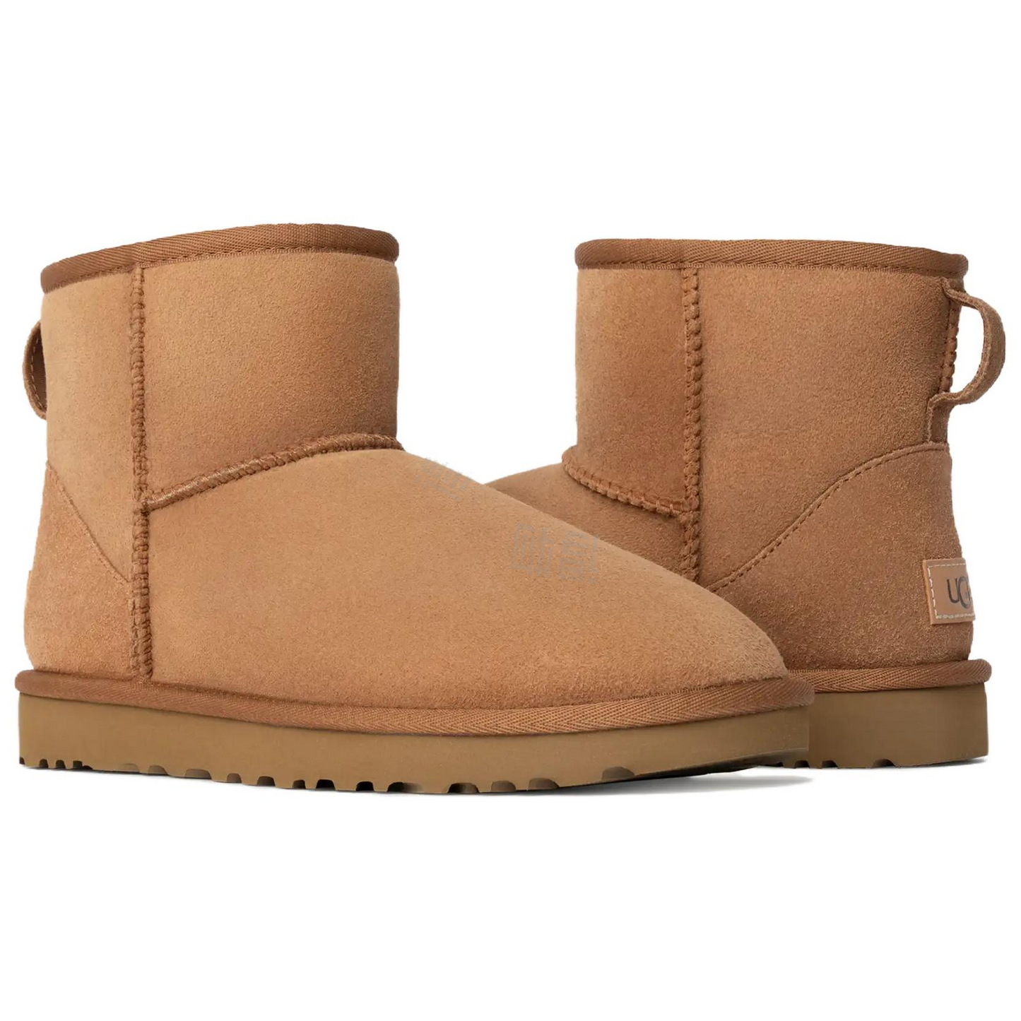 Ugg classic mini из овчины теплые и износостойкие удобные и повседневные короткие сапоги-снегоступы женские каштановые