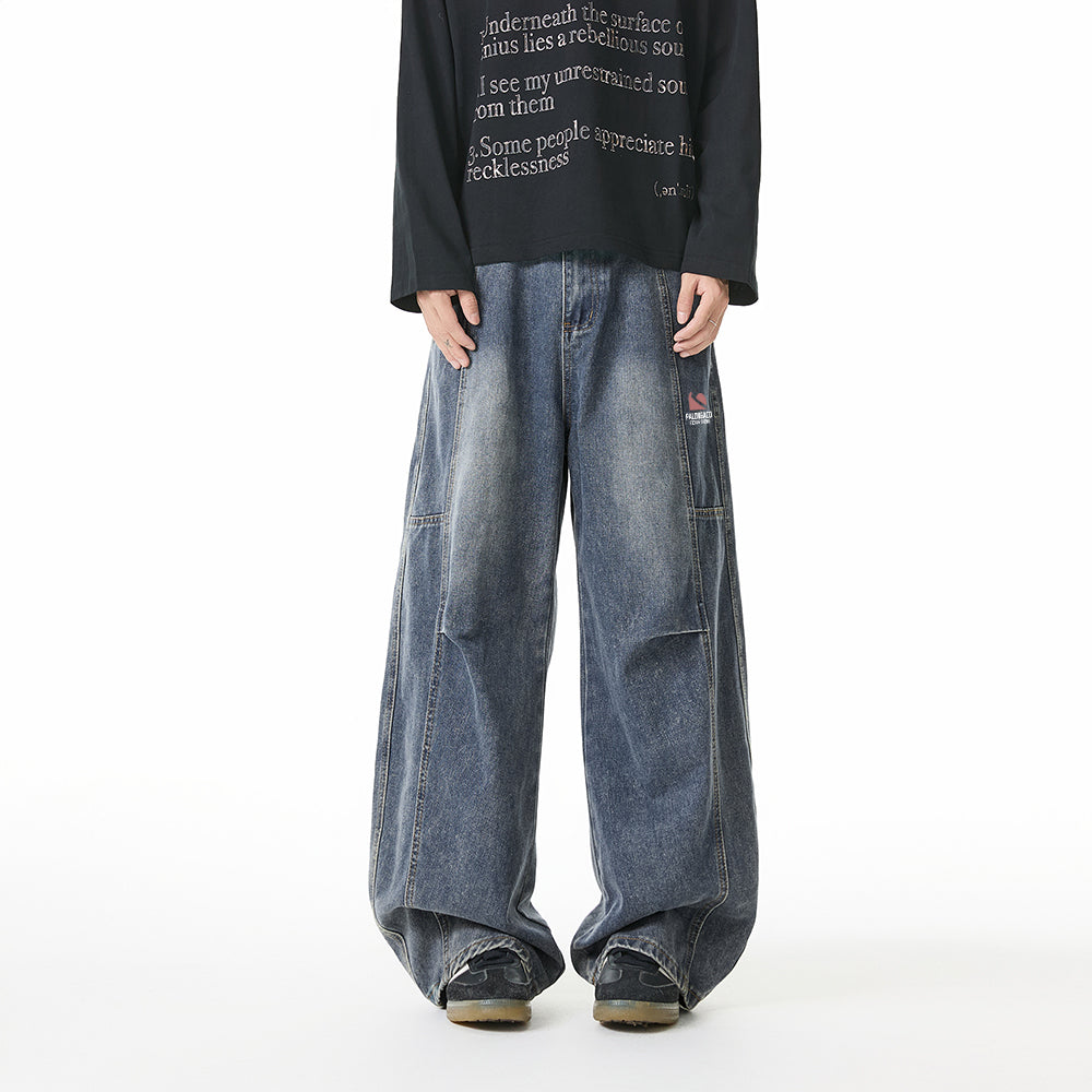 Pal ongaco pal ongaco American retro deconstruction splicing dizayn tuyg'u yuvish do eski bo'sh yuz burma pichoq shimlar harf logo bosma tide moda tasodifiy keng jinsi erkaklar va ayollar bir xil modellar bilan