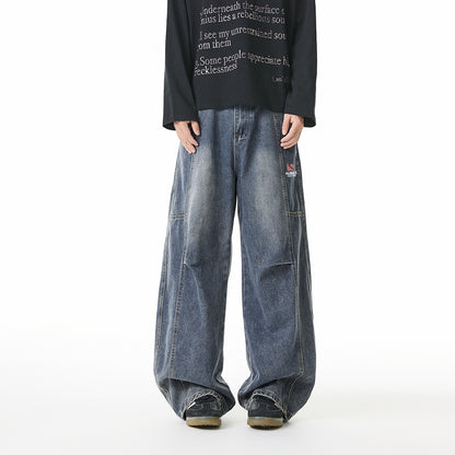 Pal ongaco pal ongaco American retro deconstruction splicing dizayn tuyg'u yuvish do eski bo'sh yuz burma pichoq shimlar harf logo bosma tide moda tasodifiy keng jinsi erkaklar va ayollar bir xil modellar bilan