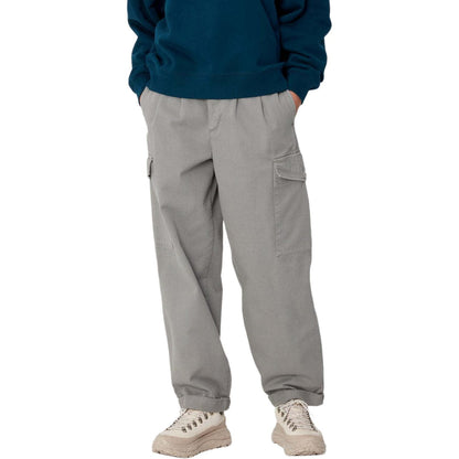 Carhartt ro'molchali plili logotip kvadrat naqshli fermuarli bo'sh ish shimlari tumanli kulrang