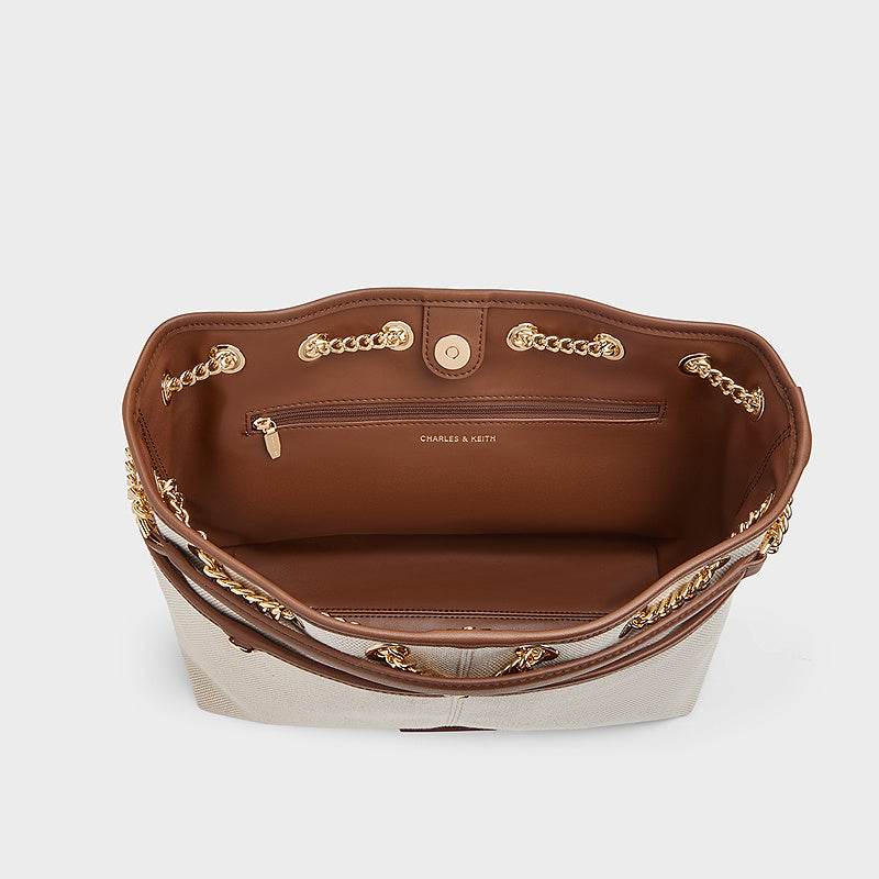 Сумка женская Charles&Keith Canvas Collection Soft Knot Chain - Boxette Shop