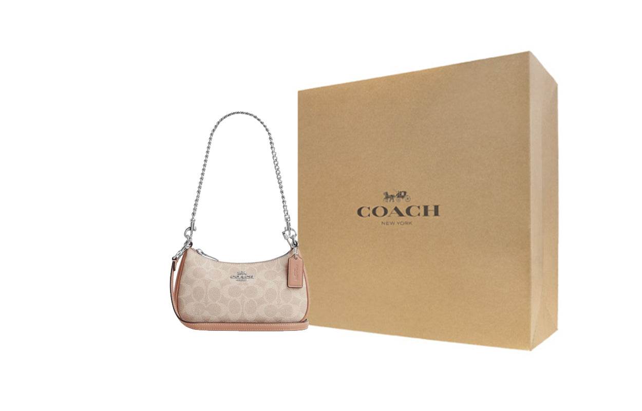 Сумка женская Coach Teri 19 Branded Logo Zip Closure - Boxette Shop