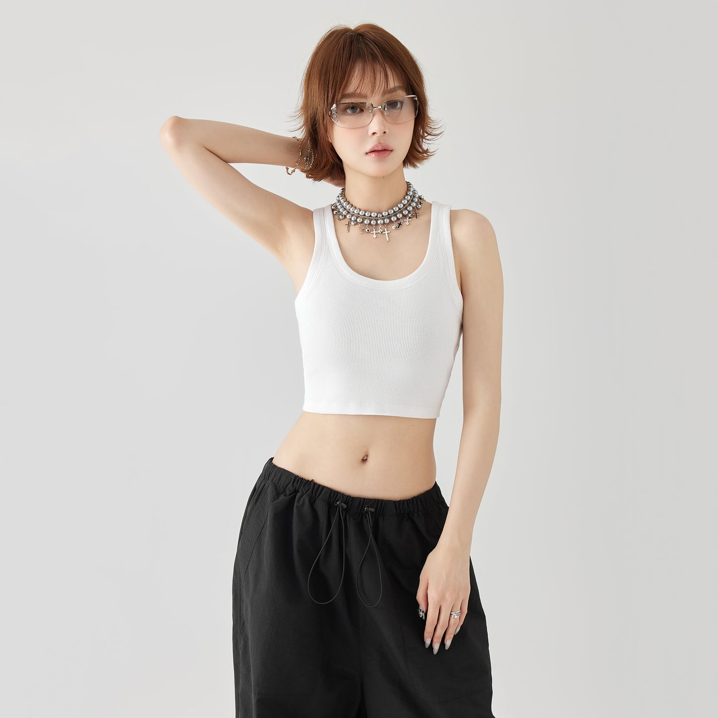 Golfkross asosiy qismi bir tekis tashqi kiyim yengsiz kamzulga qisqa qism shirin salqin shamol achchiq qiz ip ichida yuqori jilet ayol