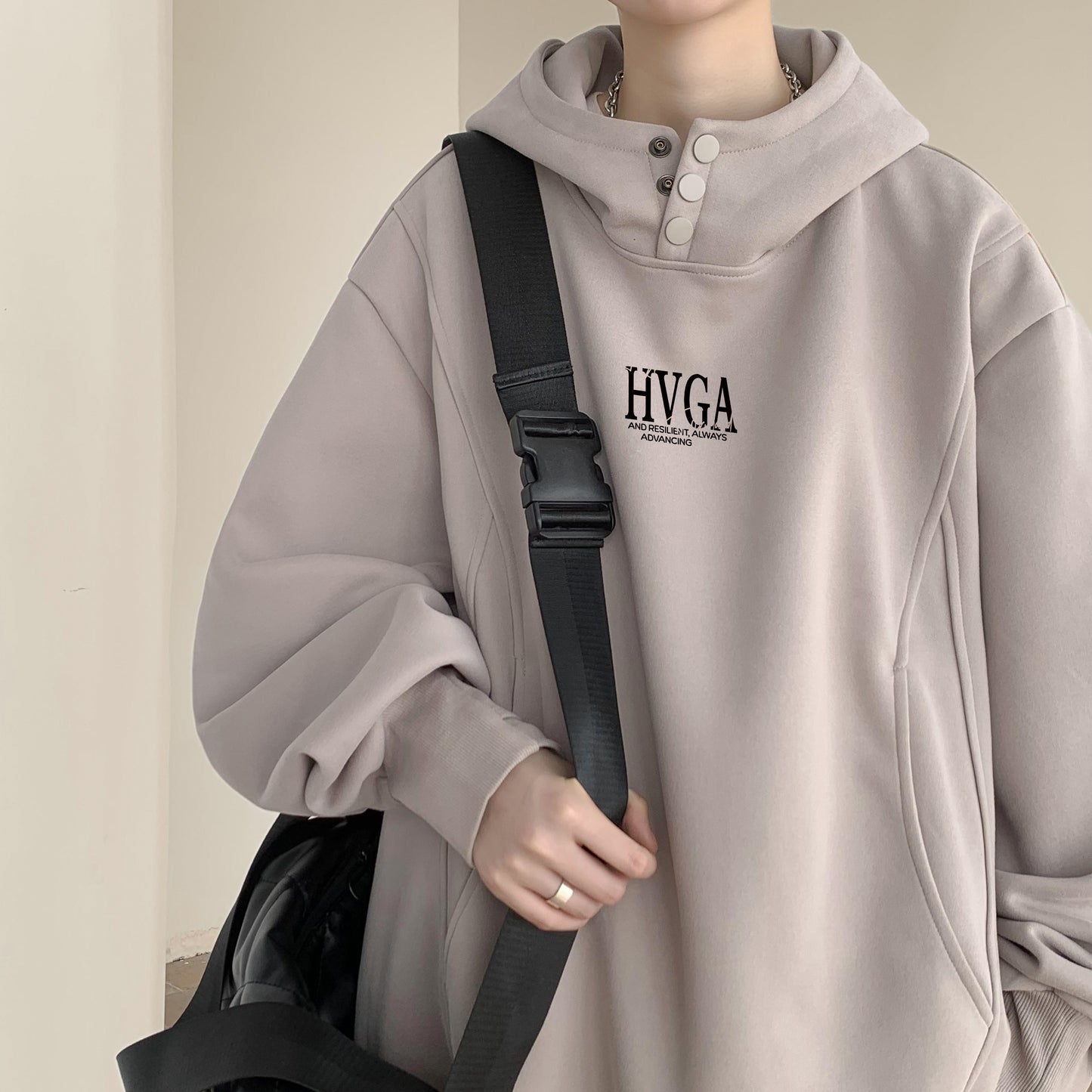 Erkaklar uchun HVGA ko'cha logotipli kapshonli