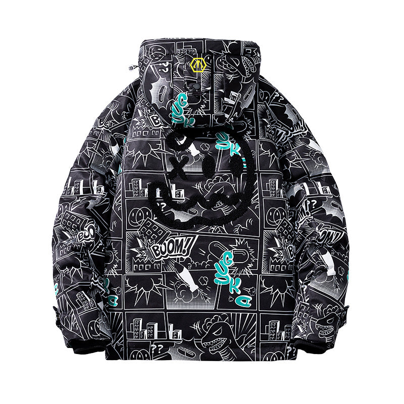 Пуховик мужской Fuerza Demon Print