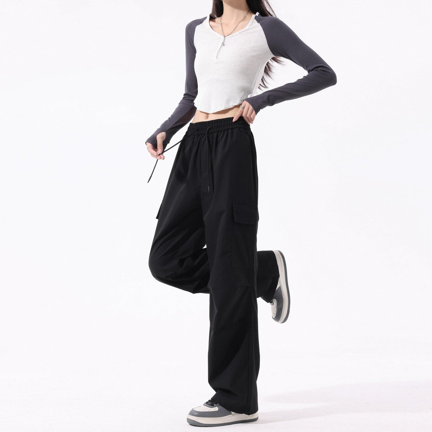 Paddy julia yapon retro tekis rangli plili cho'ntaklar bo'sh tekis parda universal asosiy modellar kundalik kombinezonlar erkaklar va ayollar modellari