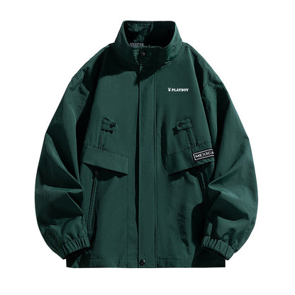 Playboy erkaklar kurtkalari bahor va kuzda o'rnatilgan yoqa tasodifiy shamolga chidamli kurtka erkaklar modellari