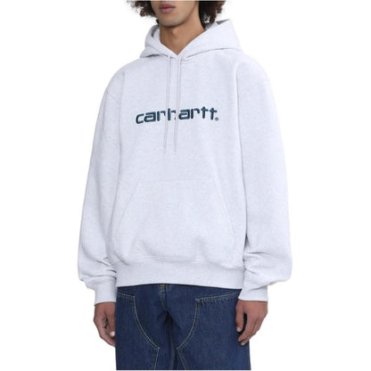 Carhartt wip klassik pullover logotipi erta kuz harfli kashtado'zlik logotipi katta cho'ntak bo'shashgan qalpoqli uzun yengli erkaklar sviteri