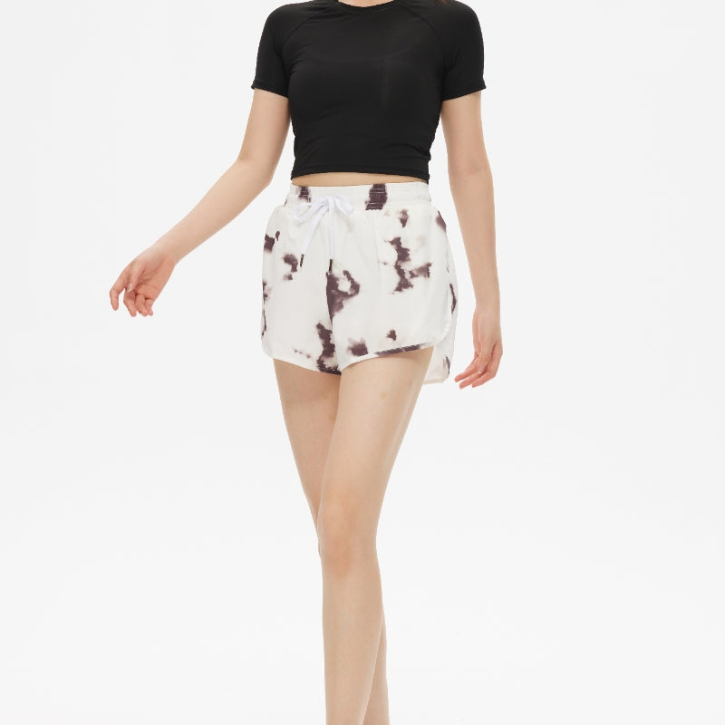 Ayollar uchun JUTEY sigir naqshli sport shortlari