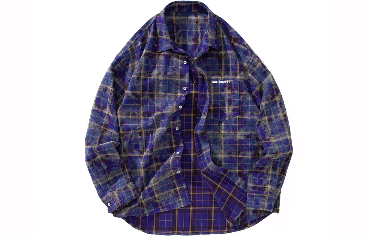 Golfkross Amerika retro to'qnashuvi tasodifiy yubka uzun yengli ko'ylak ko'ylagi juftlik modellari