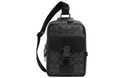 Сумка мужская Coach Track 18 Old Flower Canvas Leather - Boxette Shop