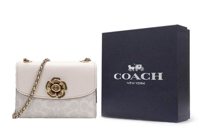 Сумка женская Coach Parker 18 Camellia Chain Strap - Boxette Shop