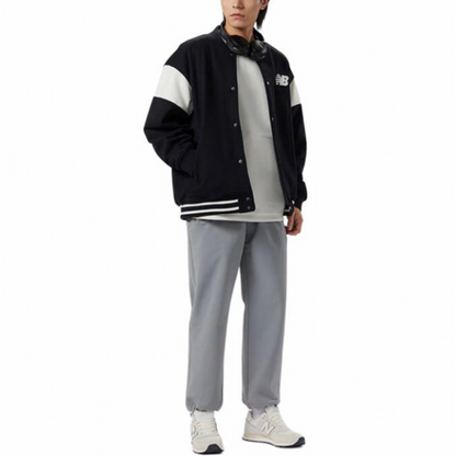 New Balans rang blokirovka qiluvchi atletik tasodifiy bir ko'krakli erkaklar uchun qora beysbol formasi