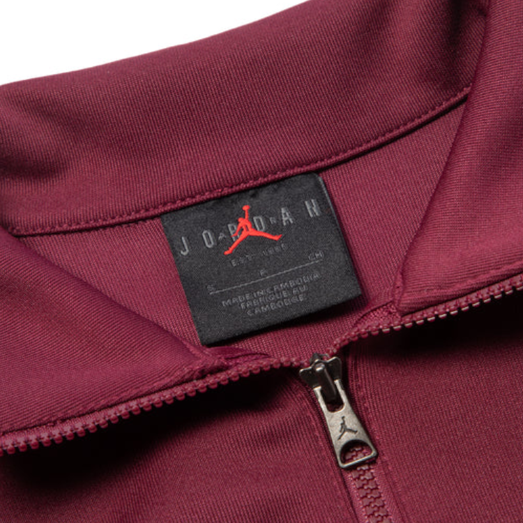 Jordan ss23 nozik tekis tasodifiy baland bo'yinli ayollar qizil kostyumi