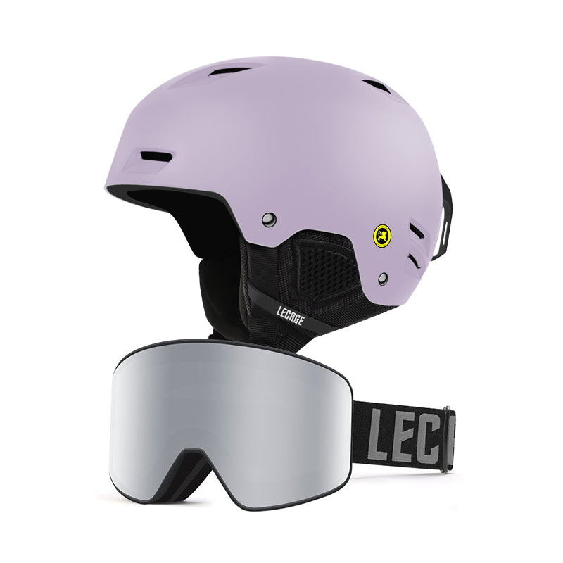 Горнолыжный шлем и очки Lecage