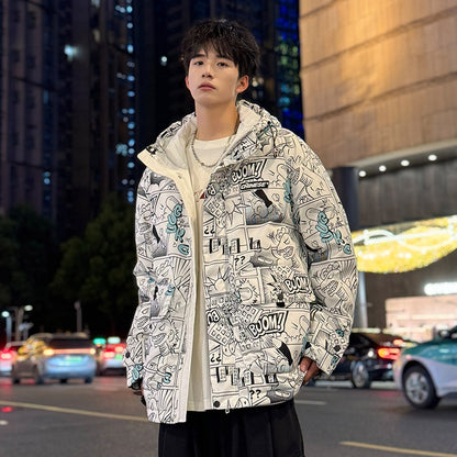 Пуховик мужской Fuerza Demon Print